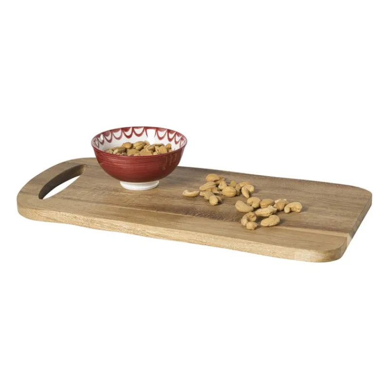 Xenos Borrelplanken-Borrelplank acacia - bruin - 43x22 cm