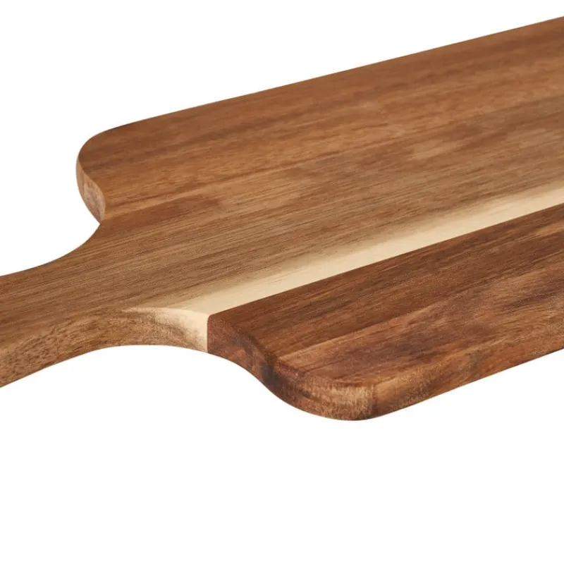 Xenos Borrelplanken-Borrelplank acacia met handvat - 70x19x1.5 cm