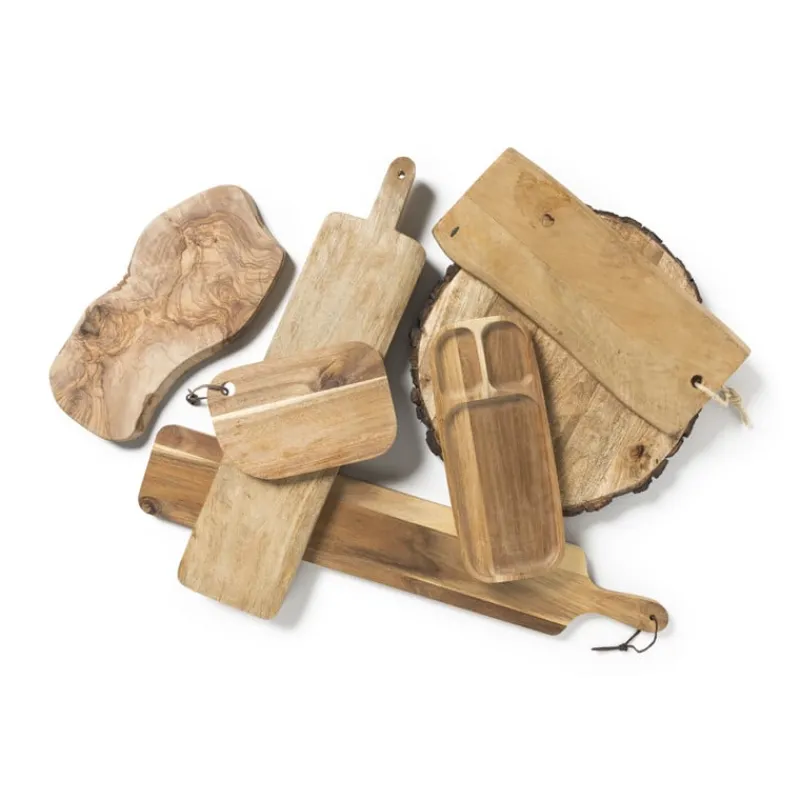 Xenos Borrelplanken-Borrelplank acacia met handvat - 70x19x1.5 cm