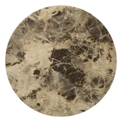 Xenos Borrelplanken-Borrelplank marmer rond - bruin - ø28x1.5 cm