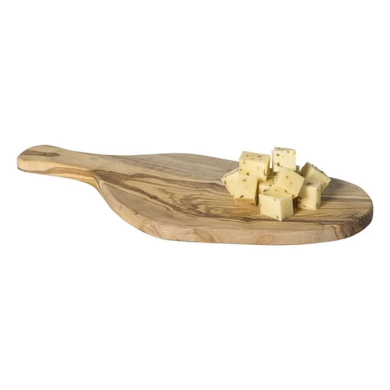 Xenos Borrelplanken-Borrelplank olijfhout groot - bruin - 41x17 cm