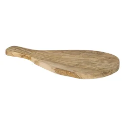 Xenos Borrelplanken|Kerstcadeaus-Borrelplank olijfhout klein - bruin - 28x13 cm