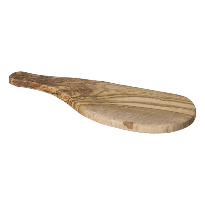 Xenos Borrelplanken-Borrelplank olijfhout medium - bruin - 35x14 cm