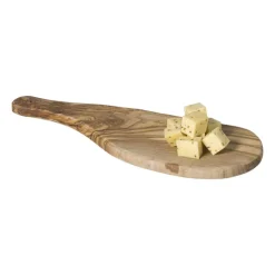 Xenos Borrelplanken-Borrelplank olijfhout medium - bruin - 35x14 cm