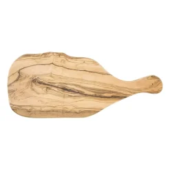 Xenos Borrelplanken|Kerst Bakken-Borrelplank olijfhout XL - bruin - 46x19 cm