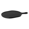 Xenos Borrelplanken-Borrelplank organisch - acaciahout - zwart - 40x58 cm