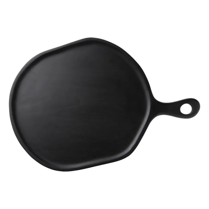 Xenos Borrelplanken-Borrelplank organisch - acaciahout - zwart - 40x58 cm