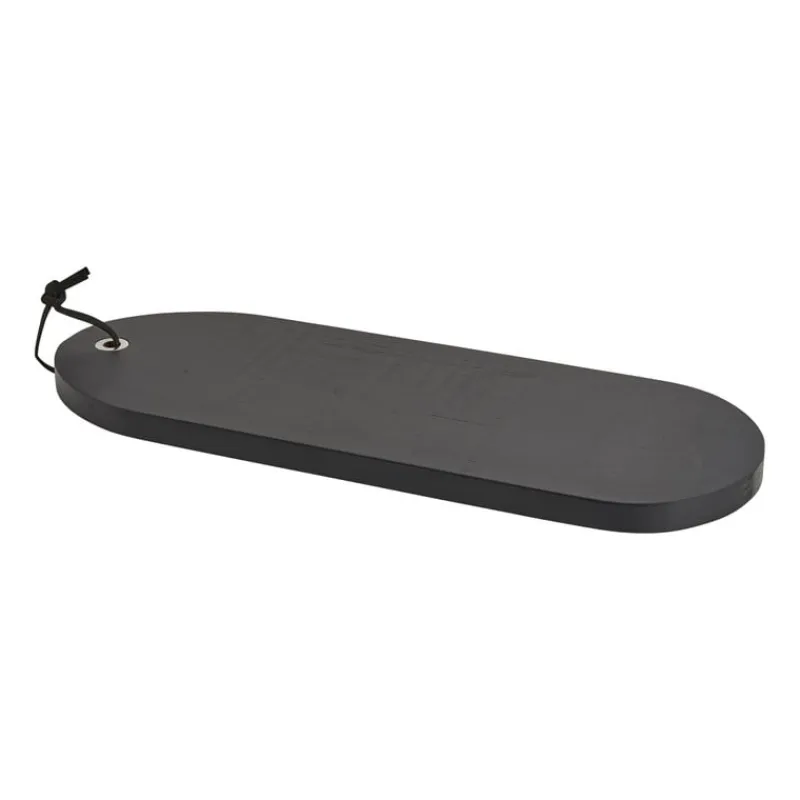 Xenos Borrelplanken|Sushi Servies-Borrelplankje acacia ovaal zwart- 42x15 cm