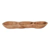 Xenos Borrelplanken|Tapasservies-Borreltrio olijfhout - 39x10x4 cm