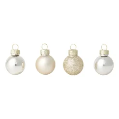 Xenos Kerstballen-Box met kerstballen - goudkleurig - ø2.5 cm- set van 16