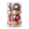 Xenos Kerstballen-Box met kerstballen - rood - ø2.5 cm - set van 16