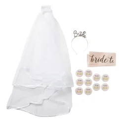 Xenos Bruiloft-Bride to be set - wit/goud - set van 4