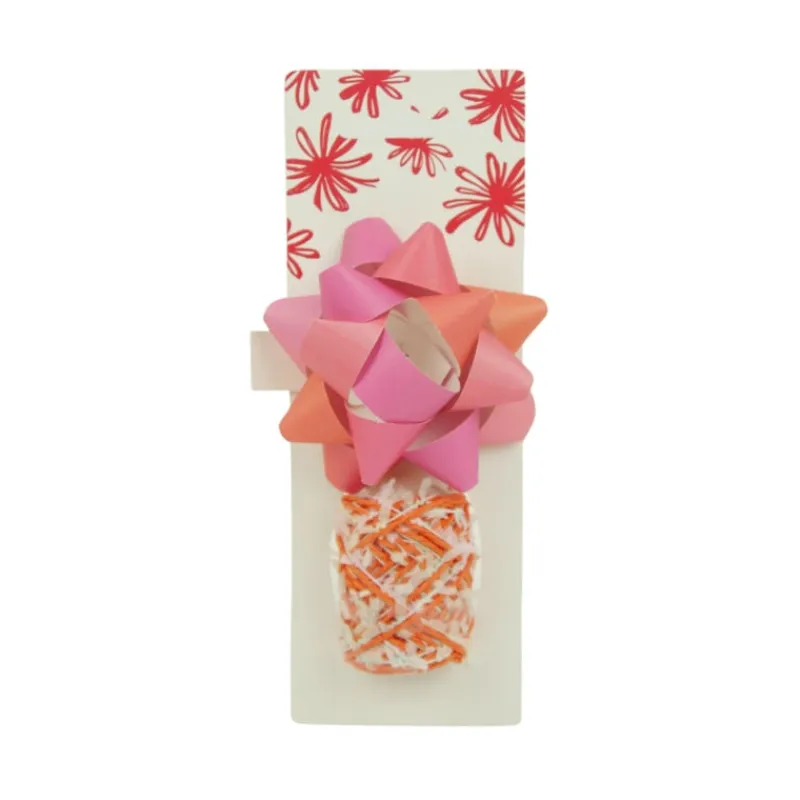 Xenos Cadeaulinten-Cadeaulint en strik mix - rood/roze - set van 2