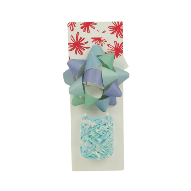 Xenos Cadeaulinten-Cadeaulint en strik mix - groen/blauw - set van 2
