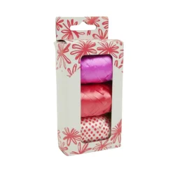 Xenos Cadeaulinten-Cadeaulinten mix - rood/roze/wit - set van 3