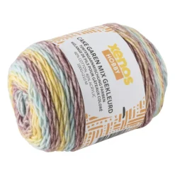 Xenos Garen-Cake garen mix - multikleur - 100 gram - 200 meter