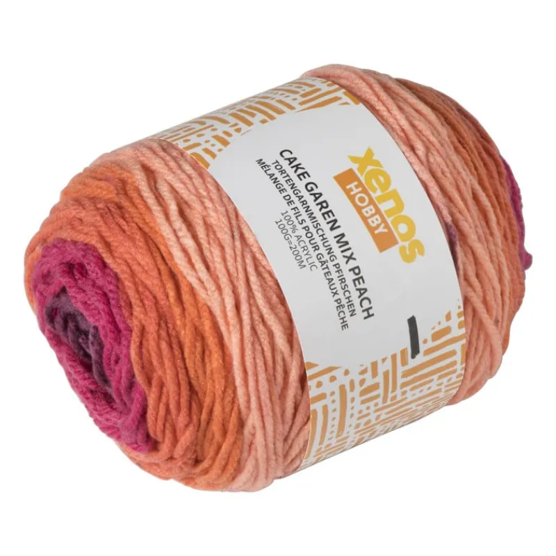 Xenos Garen-Cake garen mix - peach - 100 gram - 200 meter