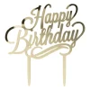 Xenos Cake Toppers-Cake topper Happy Birthday - goud