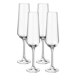 Xenos Glazensets|Champagneglazen-Champagne glazen kristal - 200 ml - set van 4
