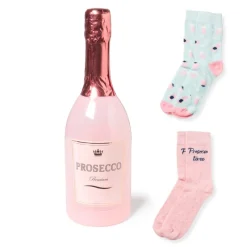 Xenos Drankspellen|Spellen-Champagne sokken in fles - maat 38-40