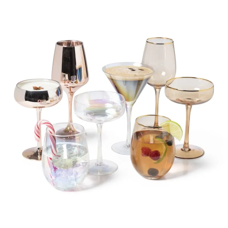 Xenos Champagneglazen|Cocktailglazen-Champagnecoupe - koper - 220 ml