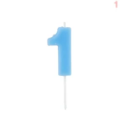 Xenos Taartkaarsjes-Cijferkaars 1 - diverse kleuren