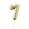 Xenos Taartkaarsjes|Kinderfeestjes-Cijferkaars 7 - goud