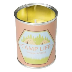 Xenos Citronella Kaars|Citronella Kaars-Citronella kaars camping life - rond blik - ø7.5x9.5 cm