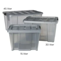 Xenos Opbergboxen-Clipbox - 15 liter - 27x35x24 cm