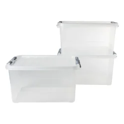 Xenos Opbergboxen-Clipbox 25 liter - 31x42x23 cm - set van 3