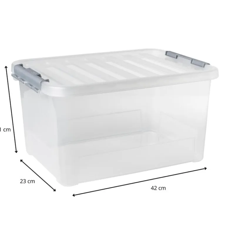Xenos Opbergboxen-Clipbox 25 liter - 31x42x23 cm - set van 3