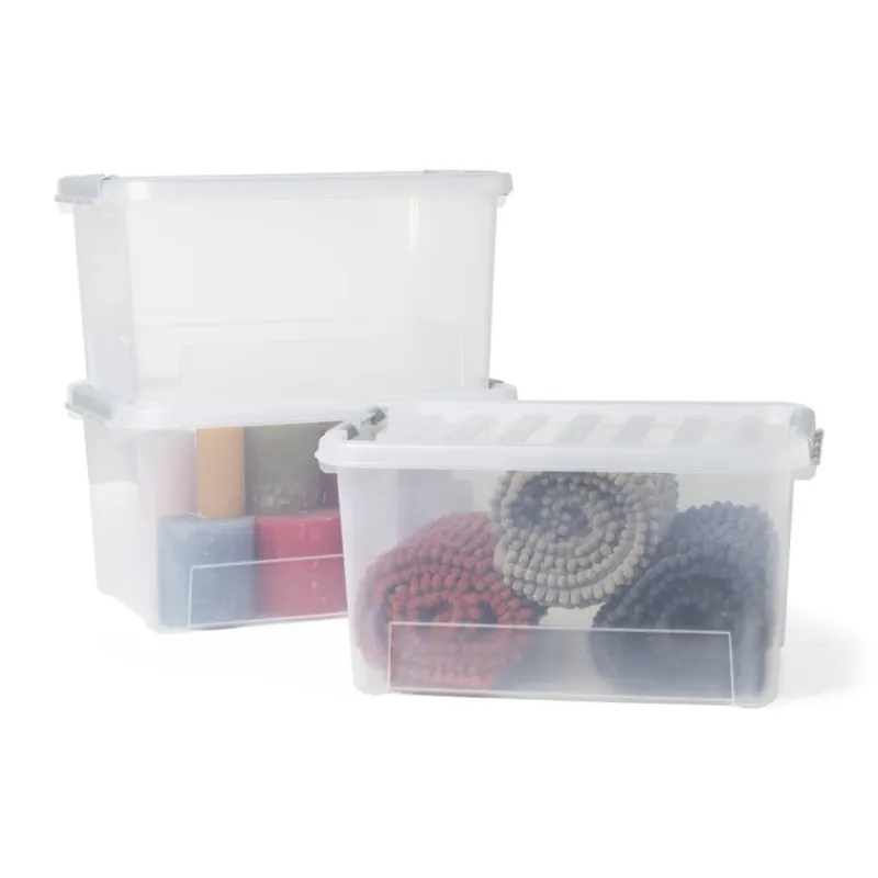 Xenos Opbergboxen-Clipbox 25 liter - 31x42x23 cm - set van 3