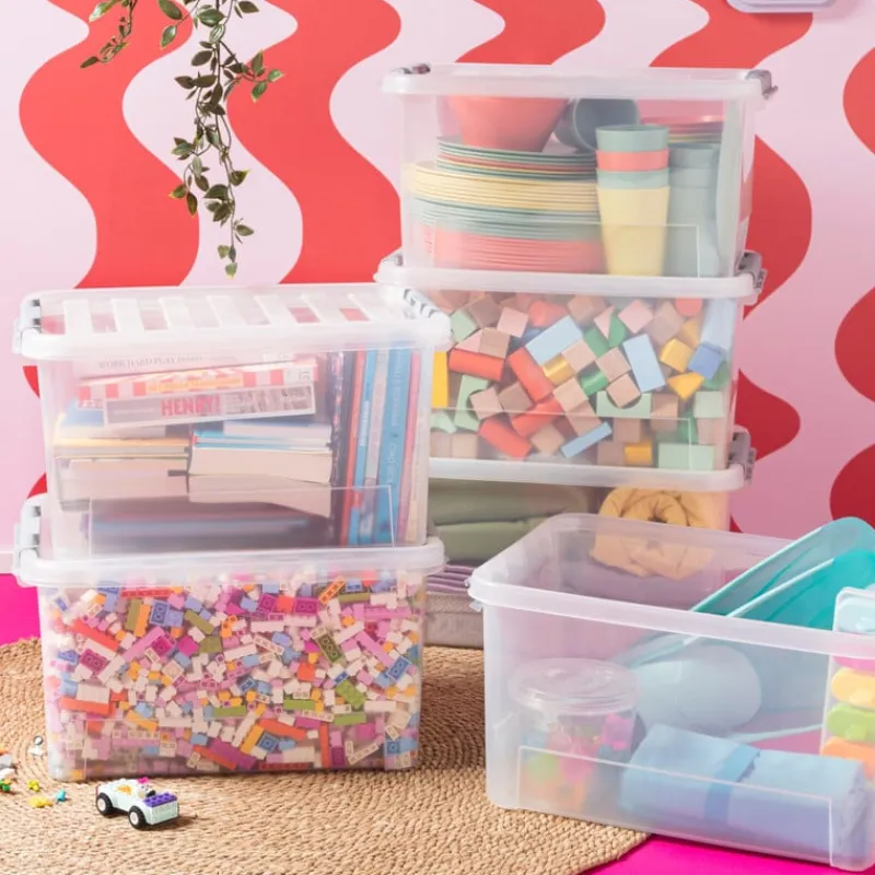 Xenos Opbergboxen-Clipbox 25 liter - 31x42x23 cm - set van 3