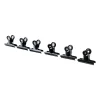 Xenos Wandrekken-Clips voor wandrek - zwart - set van 6