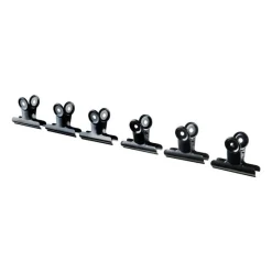Xenos Wandrekken-Clips voor wandrek - zwart - set van 6