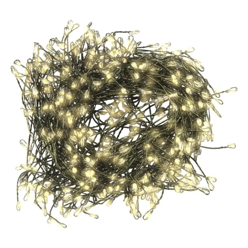 Xenos Kerstverlichting|Kerstboom Verlichting-Cluster verlichting met LED lampjes - warm wit - 6.25 meter
