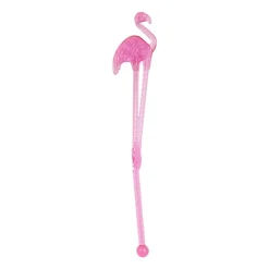 Xenos Wegwerpservies|Buitenservies-Cocktail roerstaafjes - flamingo - set van 12