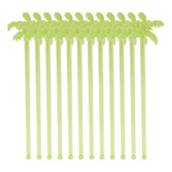 Xenos Wegwerpservies|Buitenservies-Cocktail roerstaafjes - palmboom - set van 12