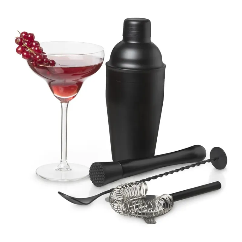 Xenos Keukengerei-Cocktail stamper - zwart - 20,5x3,2 cm