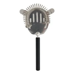 Xenos Keukengerei-Cocktailzeef - zwart/zilver - 8,8x2,2x18 cm