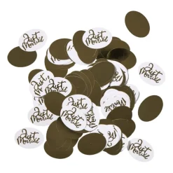 Xenos Bruiloft|Confetti-Confetti just married - goudkleurig - set van 100