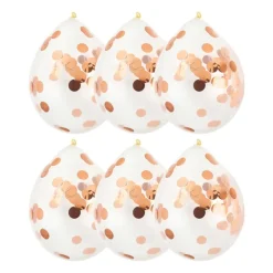 Xenos Ballonnen|Bruiloft-Confettiballon - paars/roze - 6 stuks