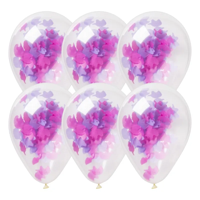 Xenos Ballonnen|Kinderfeestjes-Confettiballonnen unicorn - set van 6