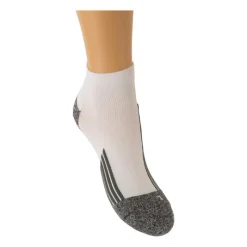 Xenos Sportsokken-Coolmax enkelsokken - 39/42 - wit/grijs - 2 paar