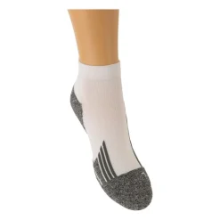 Xenos Sportsokken-Coolmax enkelsokken - 35/38 - wit/grijs - 2 paar