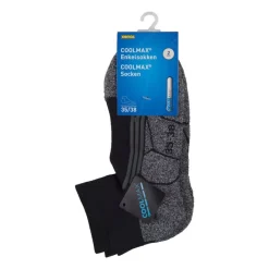 Xenos Sportsokken-Coolmax enkelsokken - 35/38 - zwart/grijs - 2 paar
