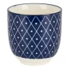 Xenos Tapasservies|Mokken-Cup blue print - diamonds - 150 ml