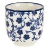 Xenos Tapasservies|Mokken-Cup blue print - flowers - 150 ml