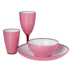 Xenos Buitenservies|Waterglazen-Cup Miami Ice - roze - 300 ml