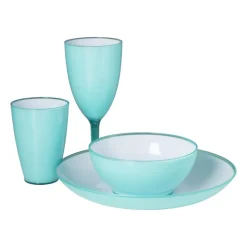 Xenos Buitenservies|Waterglazen-Cup Miami Ice - blauw - 300 ml